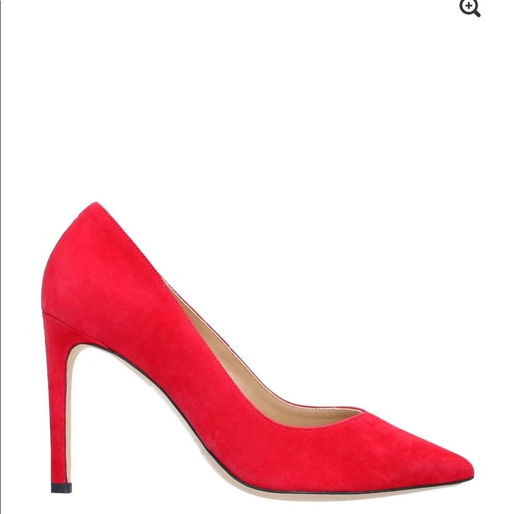 New Sandro Red Suede Pumps heels shoe size 7.5 , 6.5 - Picture 5 of 14